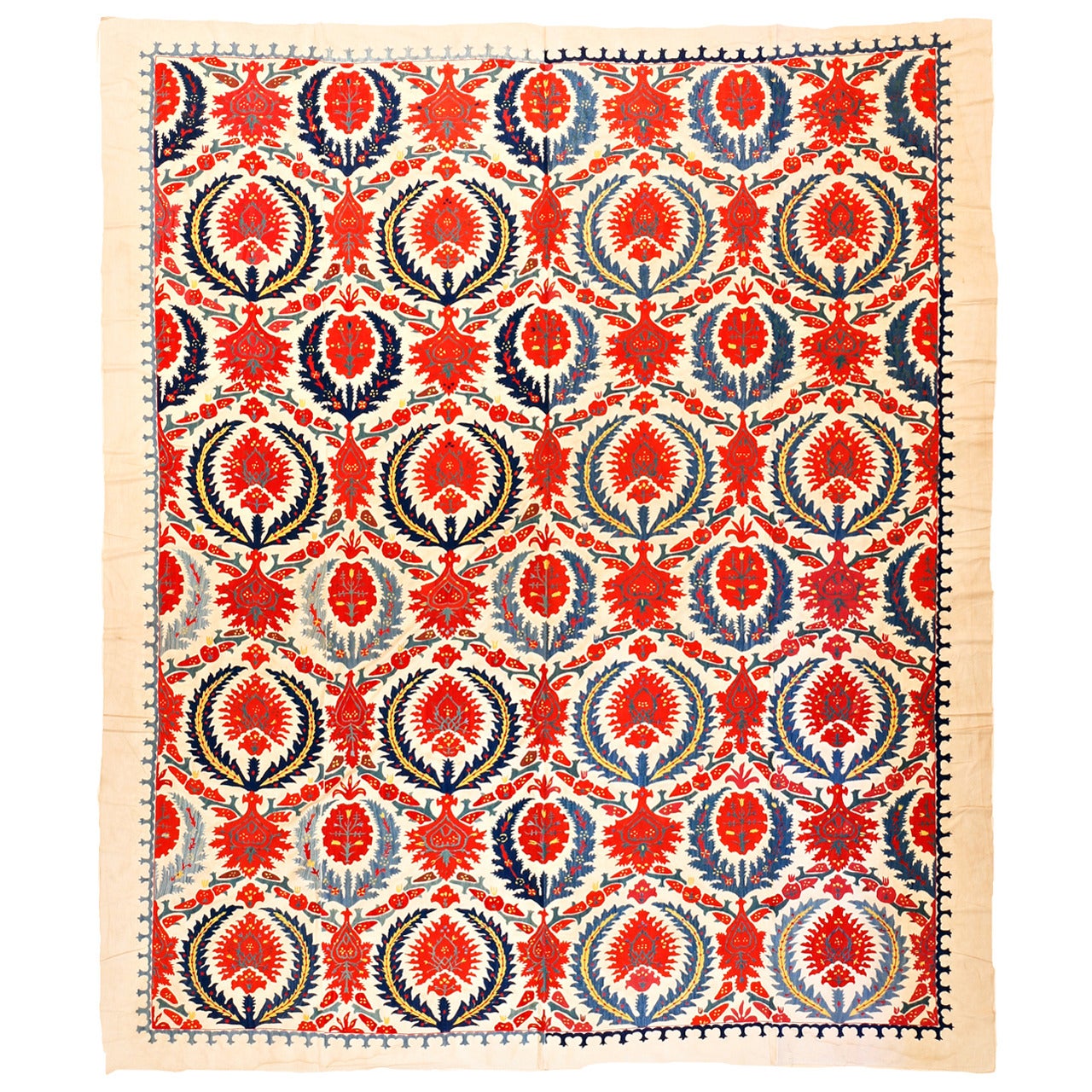 Hanging oder Spread aus besticktem Textil im Ottomane-Stil aus Seide