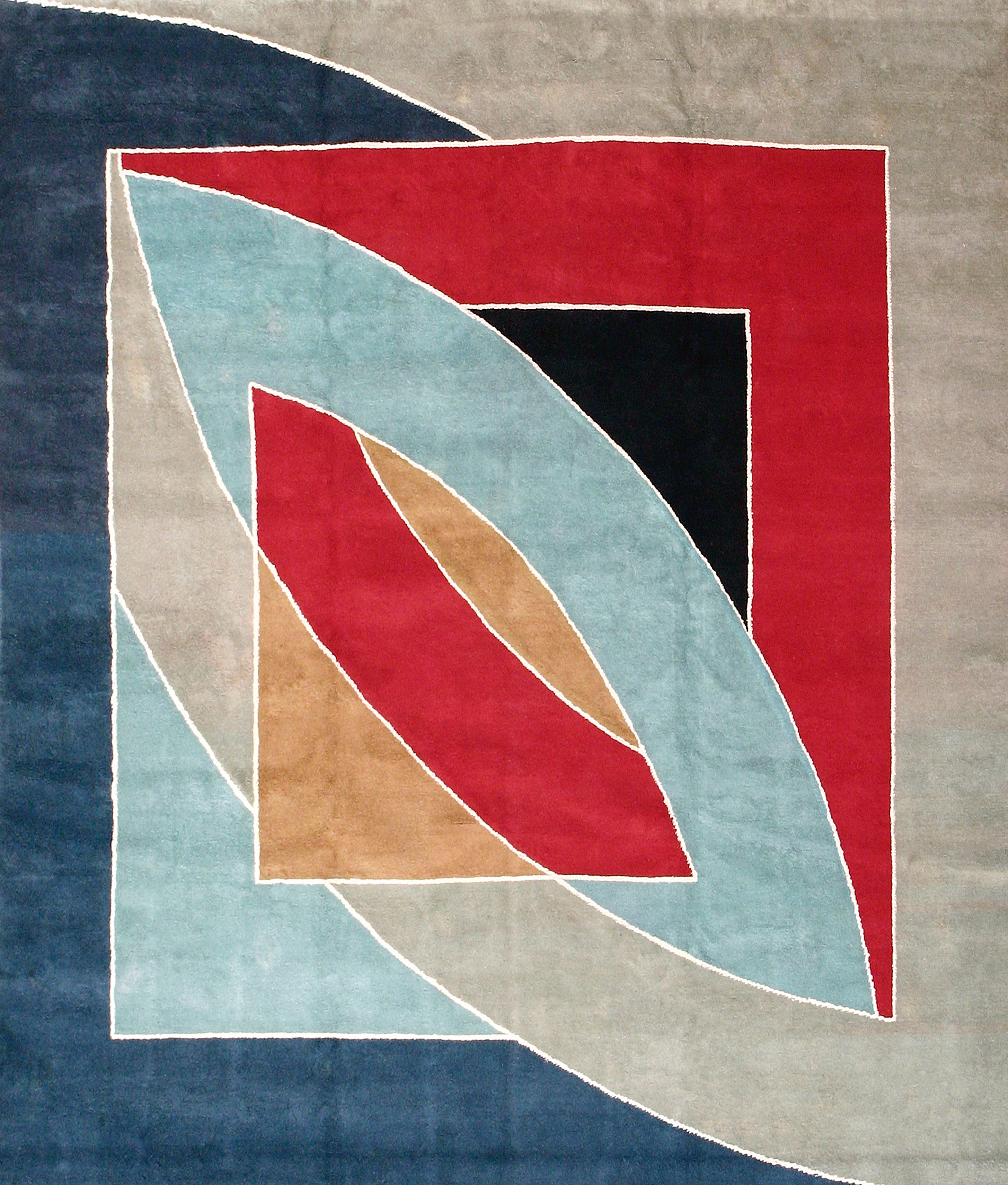 'River of Ponds' Wool Tapestry Rug by Frank Stella, 1970 For Sale