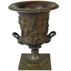 Grand Tour Bronze Crater Vase by A. Dressler