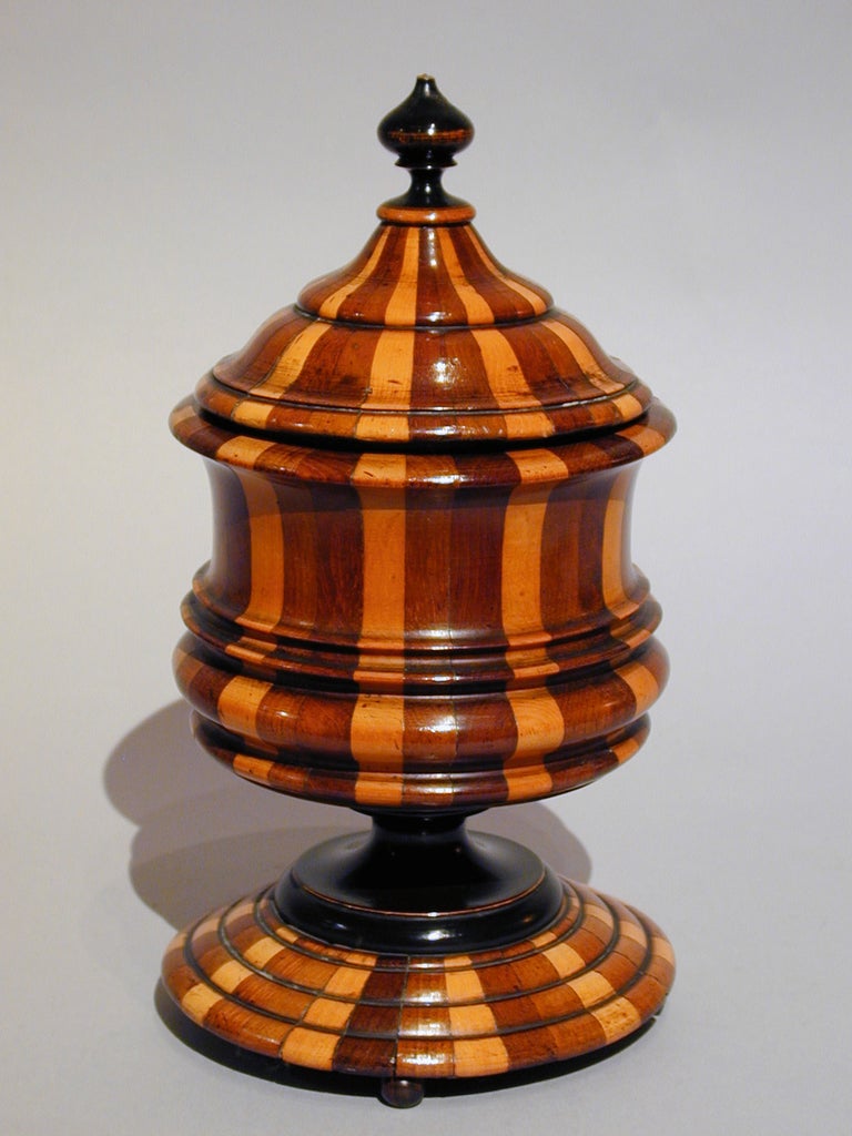 Scottish Treen Tobacco Box and Cover