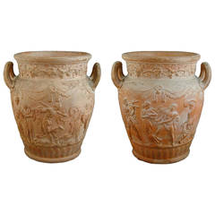 Pair of Wedgwood Terracotta Classical Urns