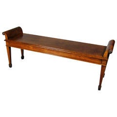 Late 19th Century Oak Bench in the Adam Style by Howard & Sons, circa 1875