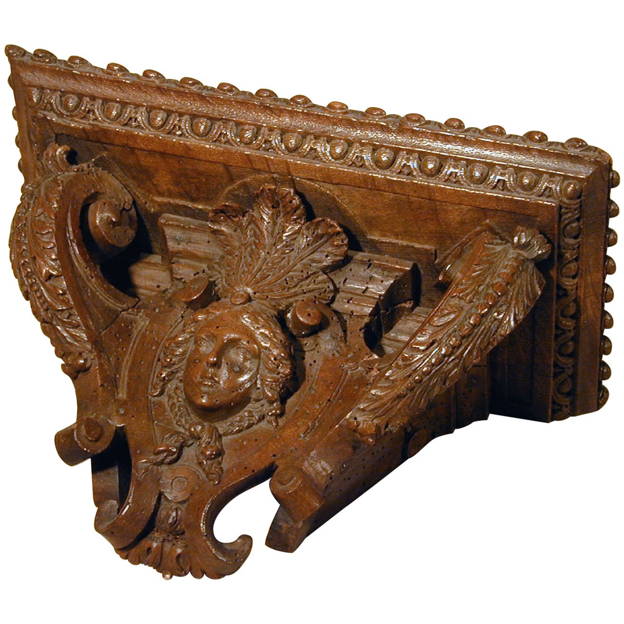 French Regence Period Carved Walnut Bracket For Sale