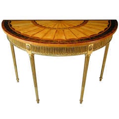 18th Century giltwood Console table with inlaid top