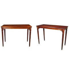 Pair early nineteenth century mahogany centre tables