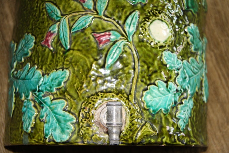 Continental Majolica Demilune Cistern and Cover SATURDAY SALE