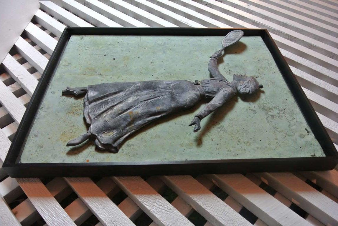 Unknown Mounted Antique Tennis Player Weathervane For Sale