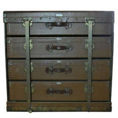 Antique Safari Trunk by Malles Lavollaille SATURDAY SALE