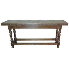 Used Georgian Style oak folding Refectory Table