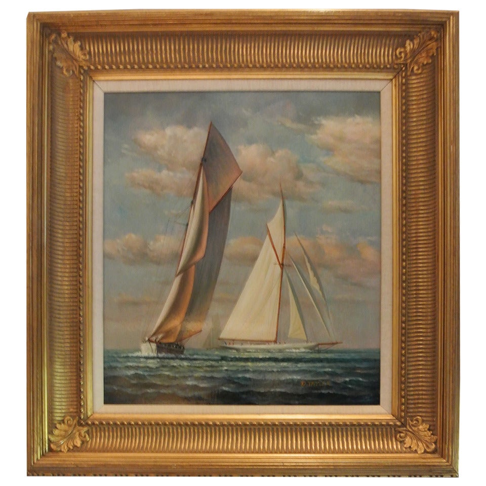 Nautical Oil on Canvas. by D. Tayler SATURDAY SALE For Sale