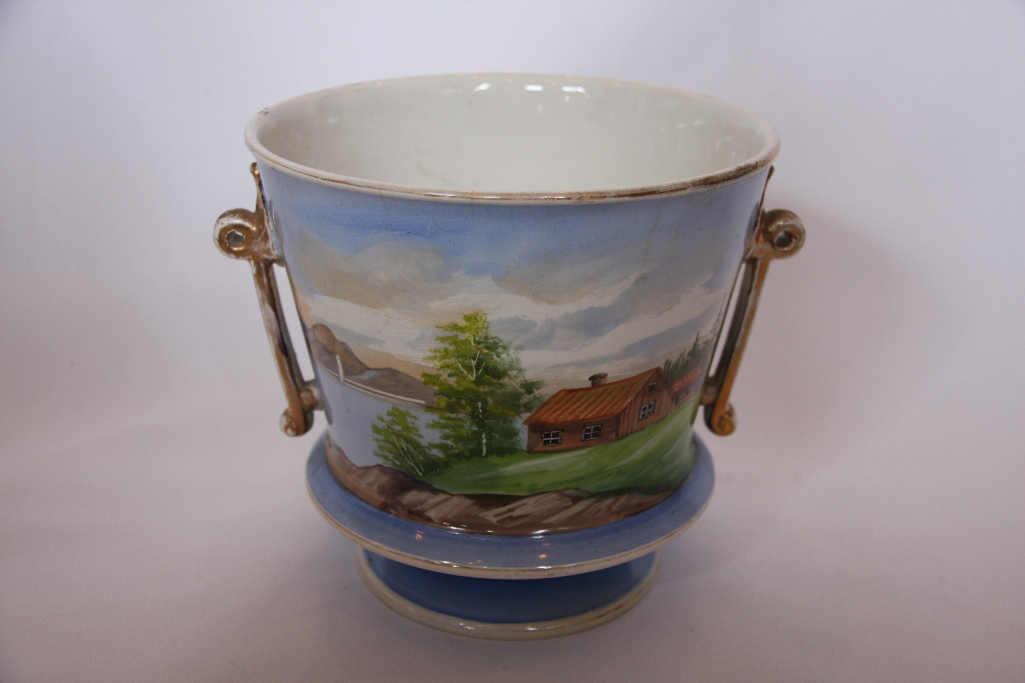 Ice Bucket with Nature Scene SATURDAY SALE For Sale