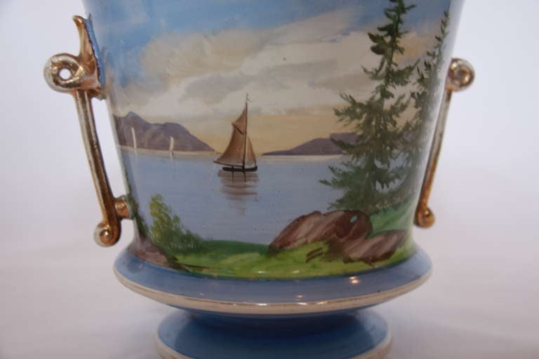 Ice Bucket with Nature Scene SATURDAY SALE In Excellent Condition For Sale In West Palm beach, FL