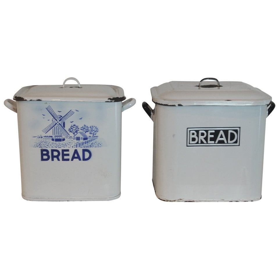 Tin Ware Bread Boxes SATURDAY SALE For Sale