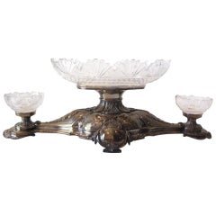 Antique Elkington & Co. Crystal Epergne SATURDAY SALE