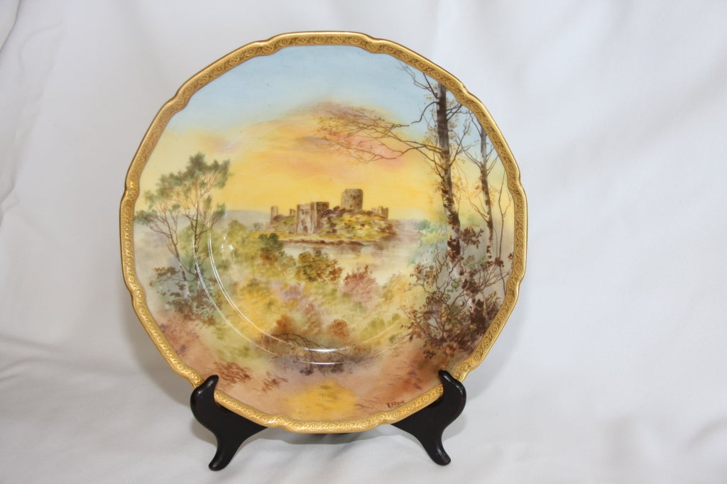 Porcelain Royal Doulton Cabinet Plates, Set of 12 SATURDAY SALE For Sale