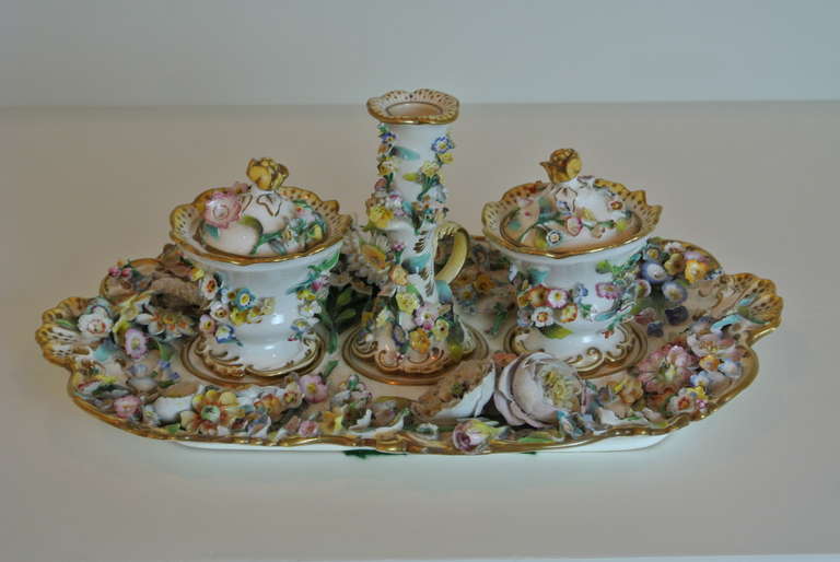 Antique Porcelain Dresser Set