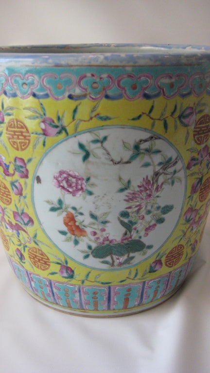 Pair of Chinese Porcelain Cachepots