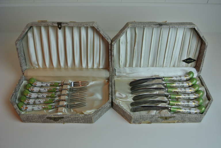 Silver and Porcelain Fish Service