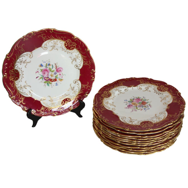 Coalport Dinner Plates, Set of 12