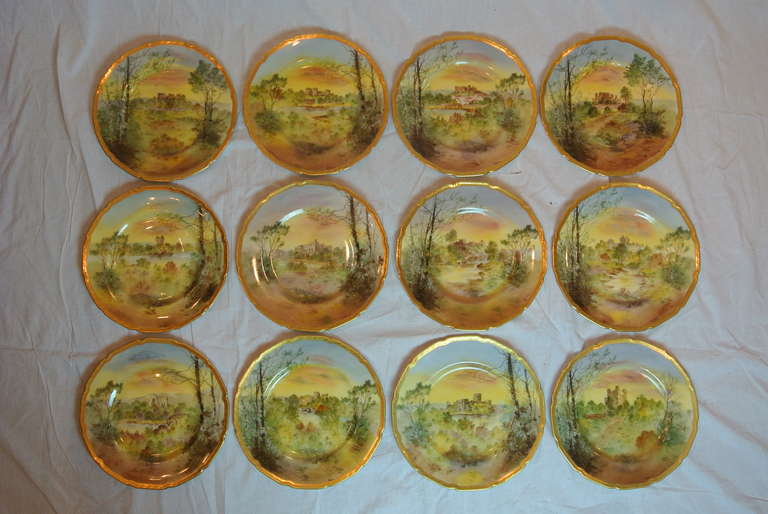 Royal Doulton Cabinet Plates, Set of 12 SATURDAY SALE For Sale 3
