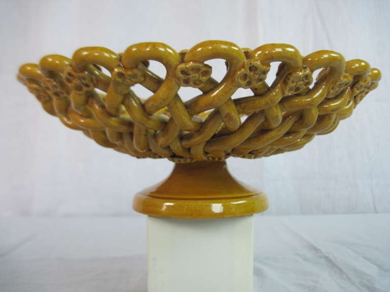 Antique Majolica Candy Dish