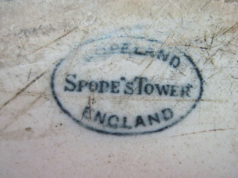 19th Century Spode Antique Delft Blue Garden Stool SATURDAY SALE For Sale