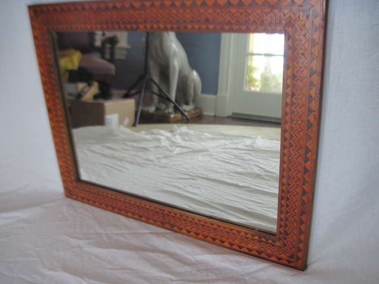 Antique Tramp Art Mirror SATURDAY SALE