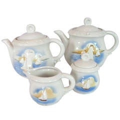 Vintage Porcelier Nautical Tea Set