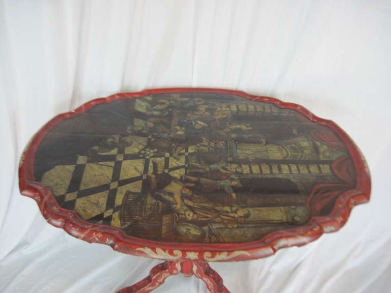 Rococo Revival Continental Tilt Top Table Breakfast Table SATURDAY SALE For Sale
