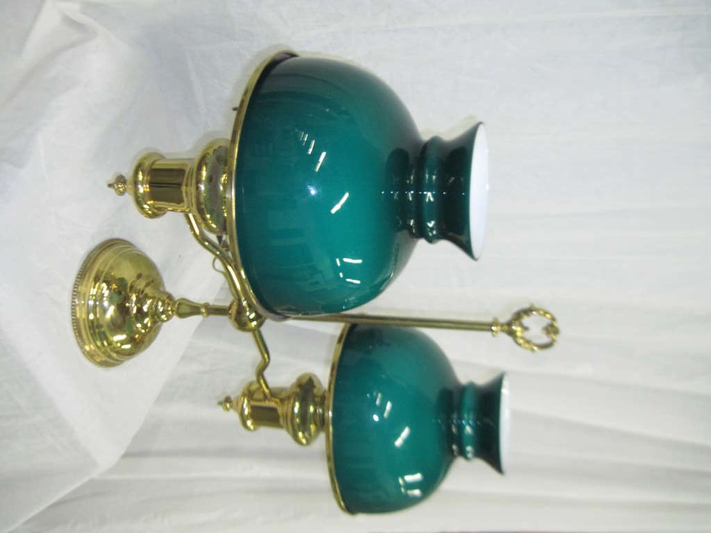 Victorian Wannamaker Double Light Student Lamp For Sale