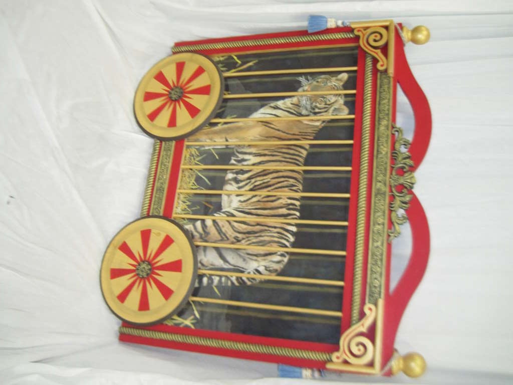 American Circus Wagon Lion Painting (Karen Kirk Shields) SATURDAY SALE For Sale