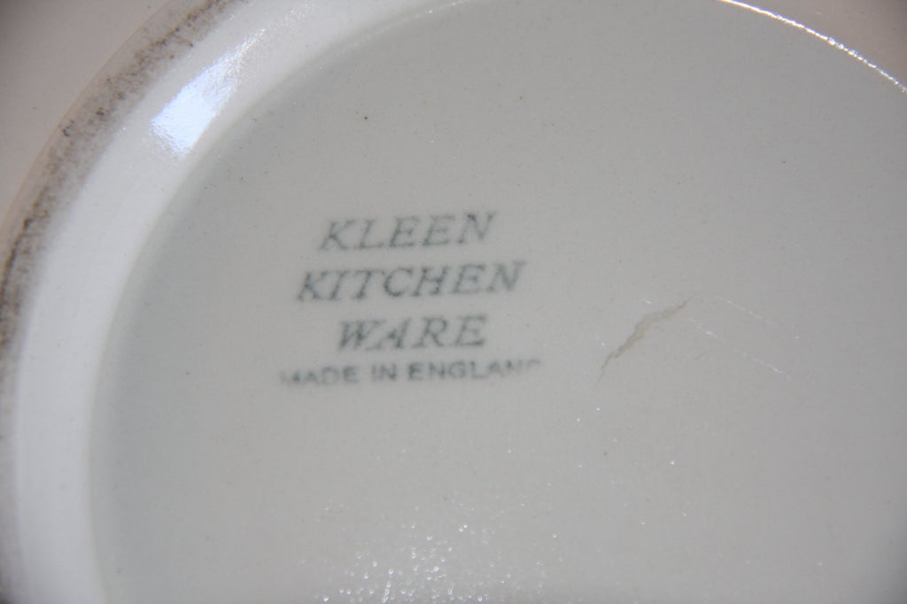 Collection of English Cottage Green Decorated Kitchen Pordelain For Sale 3