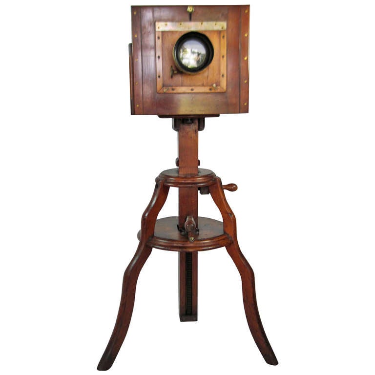 Antique Wood and Brass Camera by W. Morely, London SATURDAY SALE For Sale