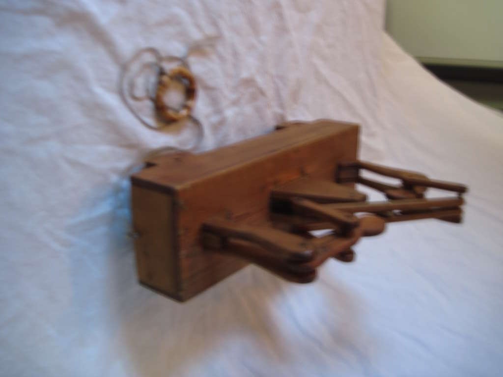 Unknown Folk  Art Hand Truck Pull Toy SATURDAY SALE For Sale