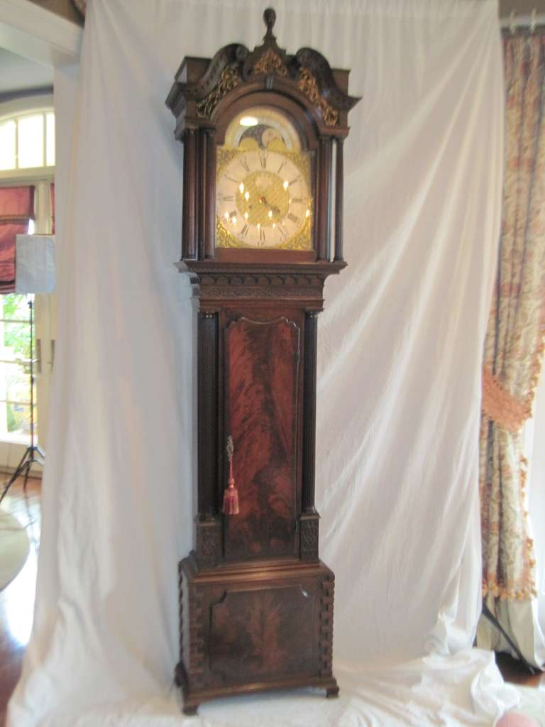 George III Mahogany Tall Case Clock