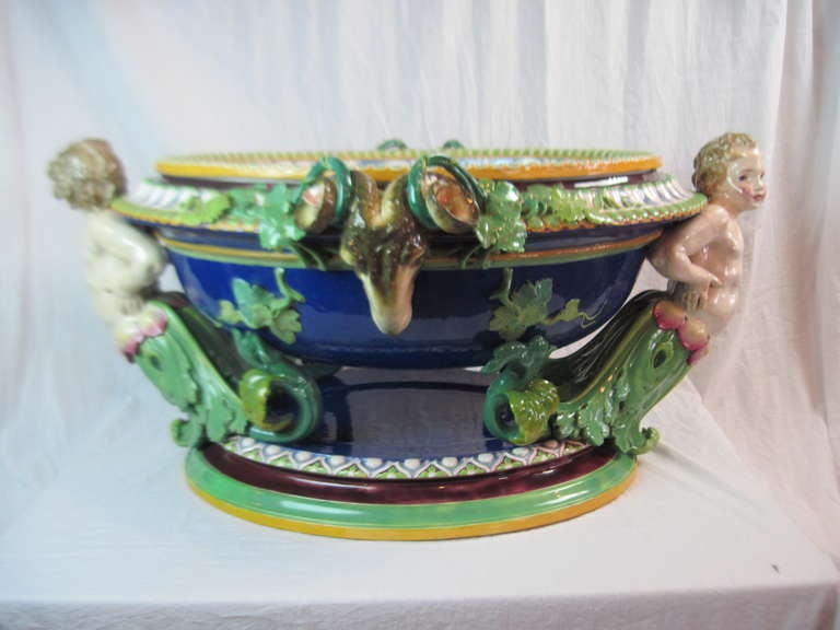 Minton Majolica Renaissance Revival Wine Cistern