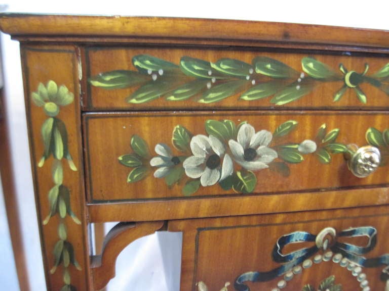 20th Century Pair of Maitland-Smith George III Satinwood Bedside Tables SATURDAY SALE For Sale