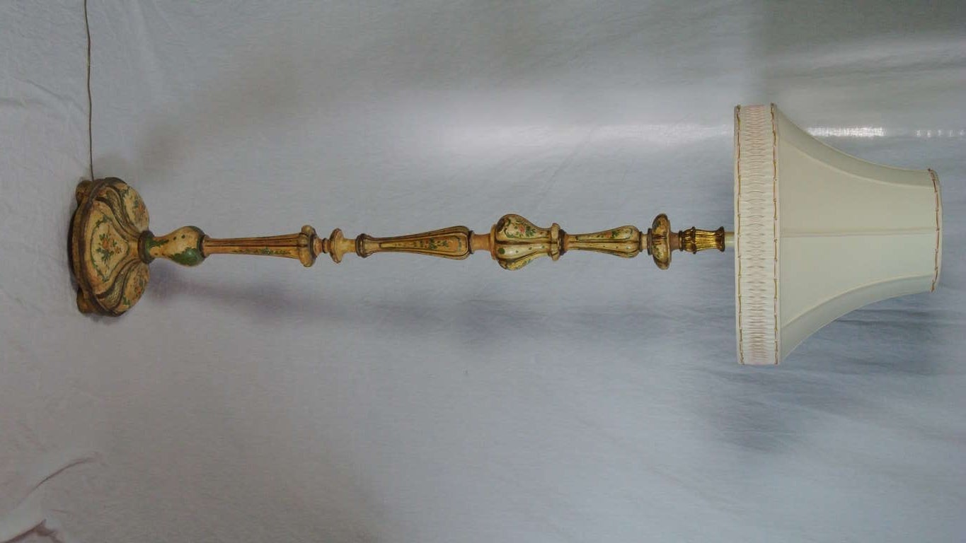 Antique Italian Painted Floor Lamp SATURDAY SALE
