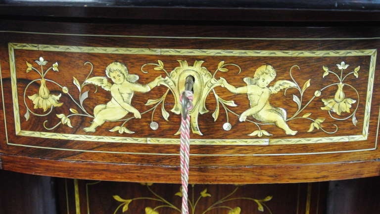 Grand Tour Fine Inlaid Ivory & Rosewood Writing Table  c.1860 SATURDAY SALE For Sale