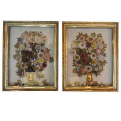 Pair of Fine Victorian Shellwork Shadow Boxes SATURDAY SALE