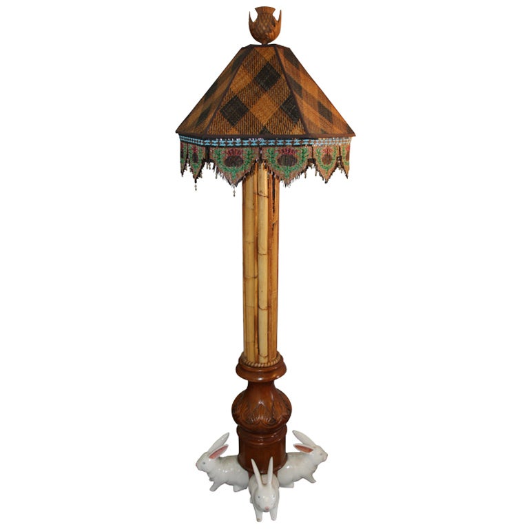 MacKenzie Childs Rabbit Floor Lamp (Warren Collection)