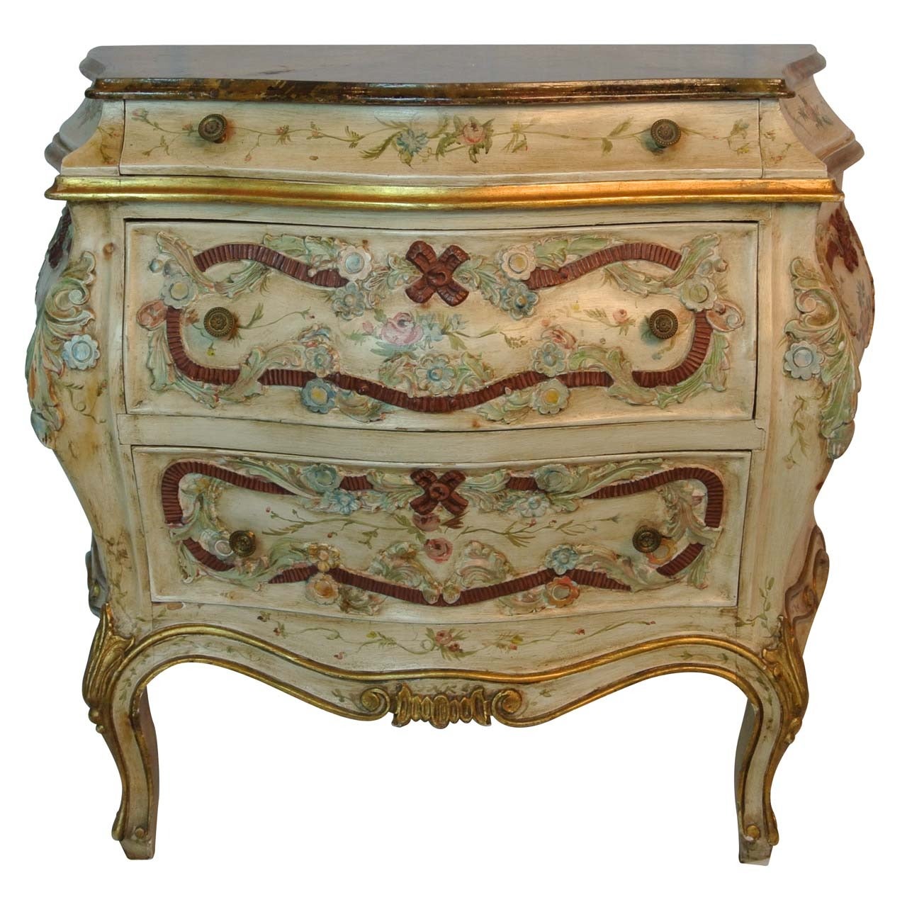 1920's Painted Italian Chest of Drawers SATURDAY SALE For Sale