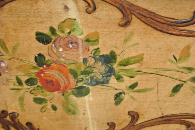 Italian Venetian Roccoco Style Painted Wood Vanity For Sale