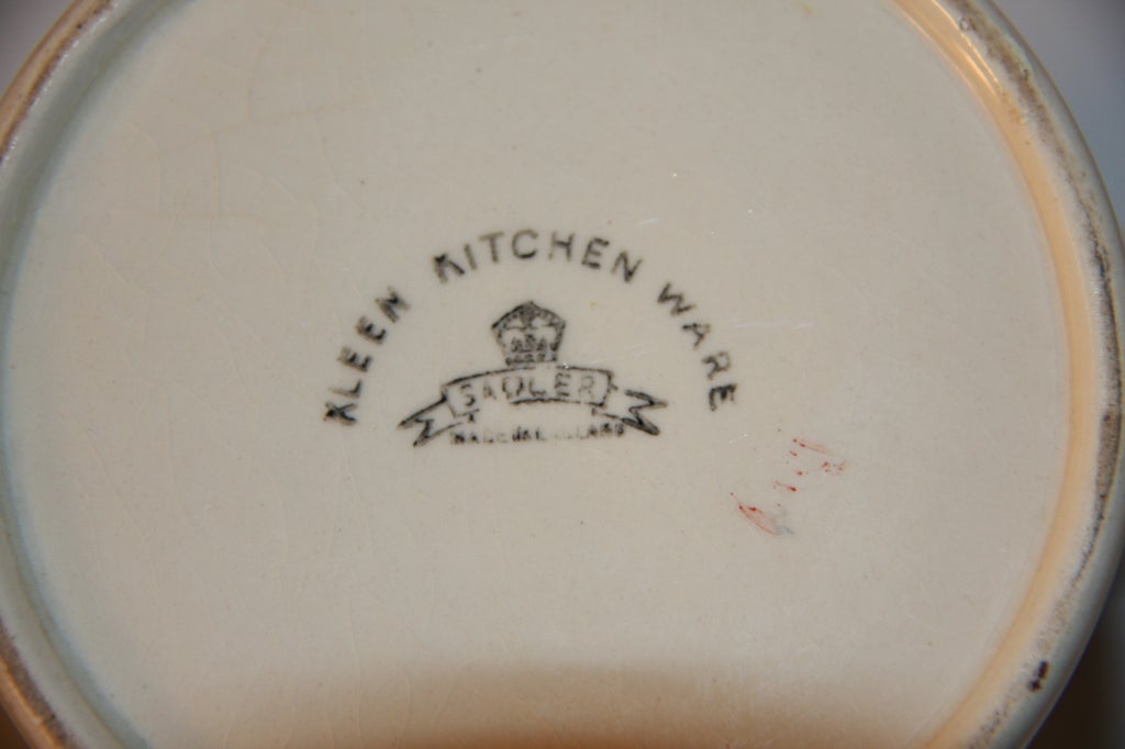 Red and White English Kleen Kitchen Ware by Sadler SATURDAY SALE For Sale 1