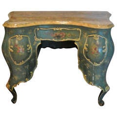Table à écrire vénitienne rococo sculptée et peinte, VENTE DU SAMEDI