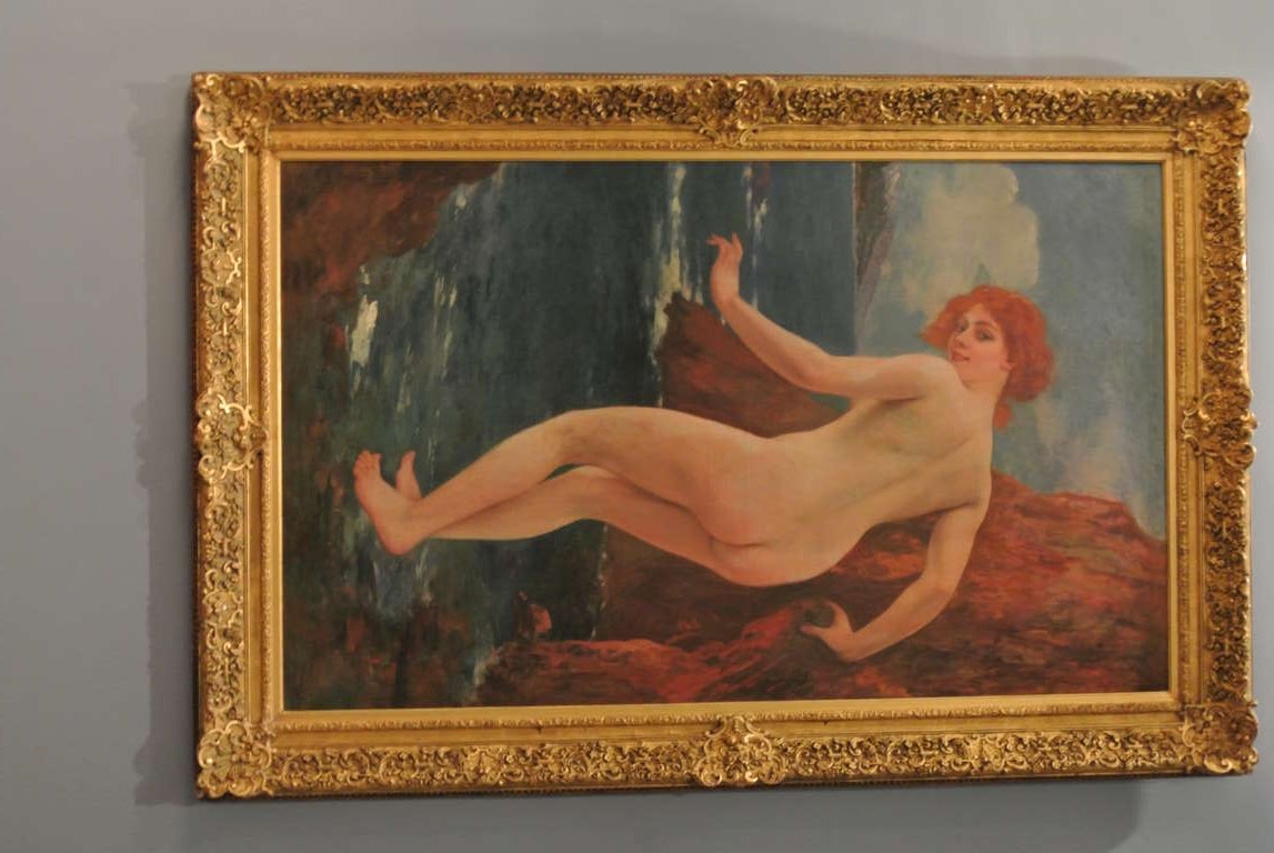 Large Antique Framed French Nude c.1940