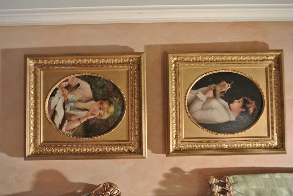 Pair of Victorian  Portraits by F. Salles SATURDAY SALE