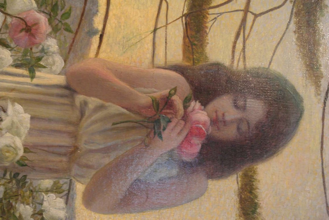 Unknown Art Nouveau Oil on Canvas by Marco Tobon Mejia b.1876 SATURDAY SALE For Sale