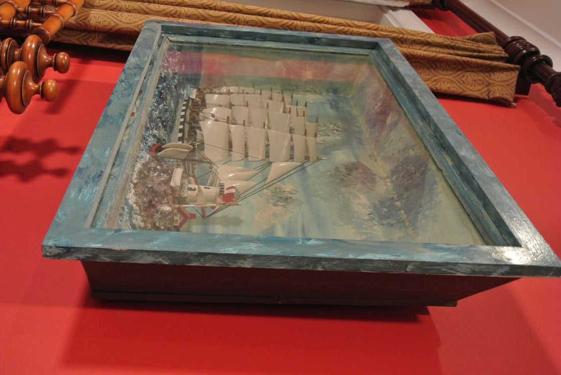 19th Century American Folk Art Nautical Diorama For Sale