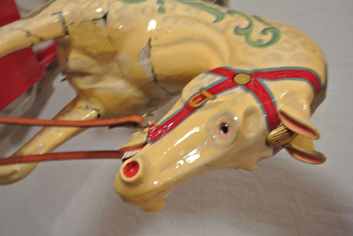 Antique American Rocking Horse Carousel Figure In Good Condition For Sale In West Palm beach, FL